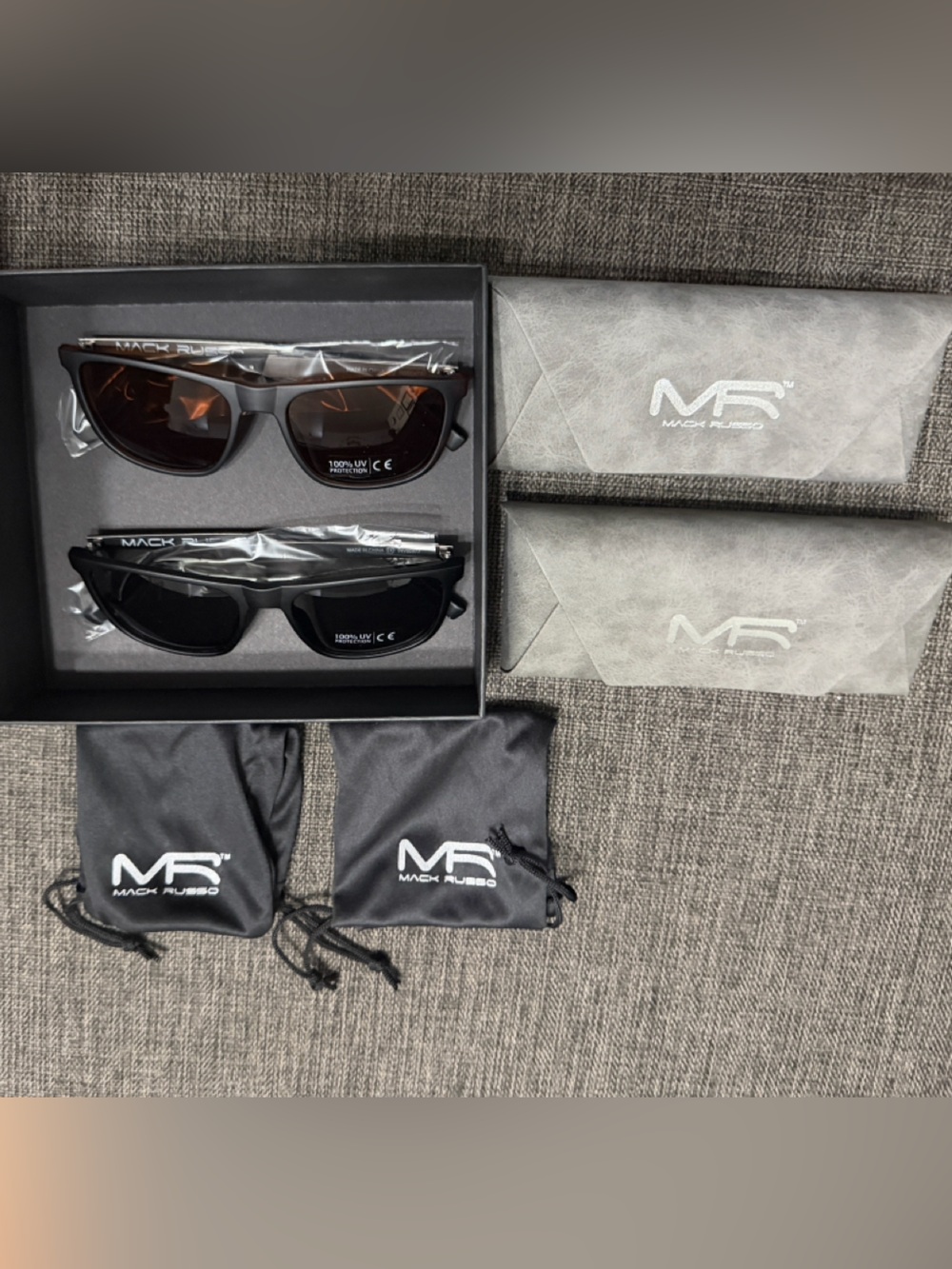 Mack & Russo Polarized Sunglasses Duo - Brown & Black Lenses